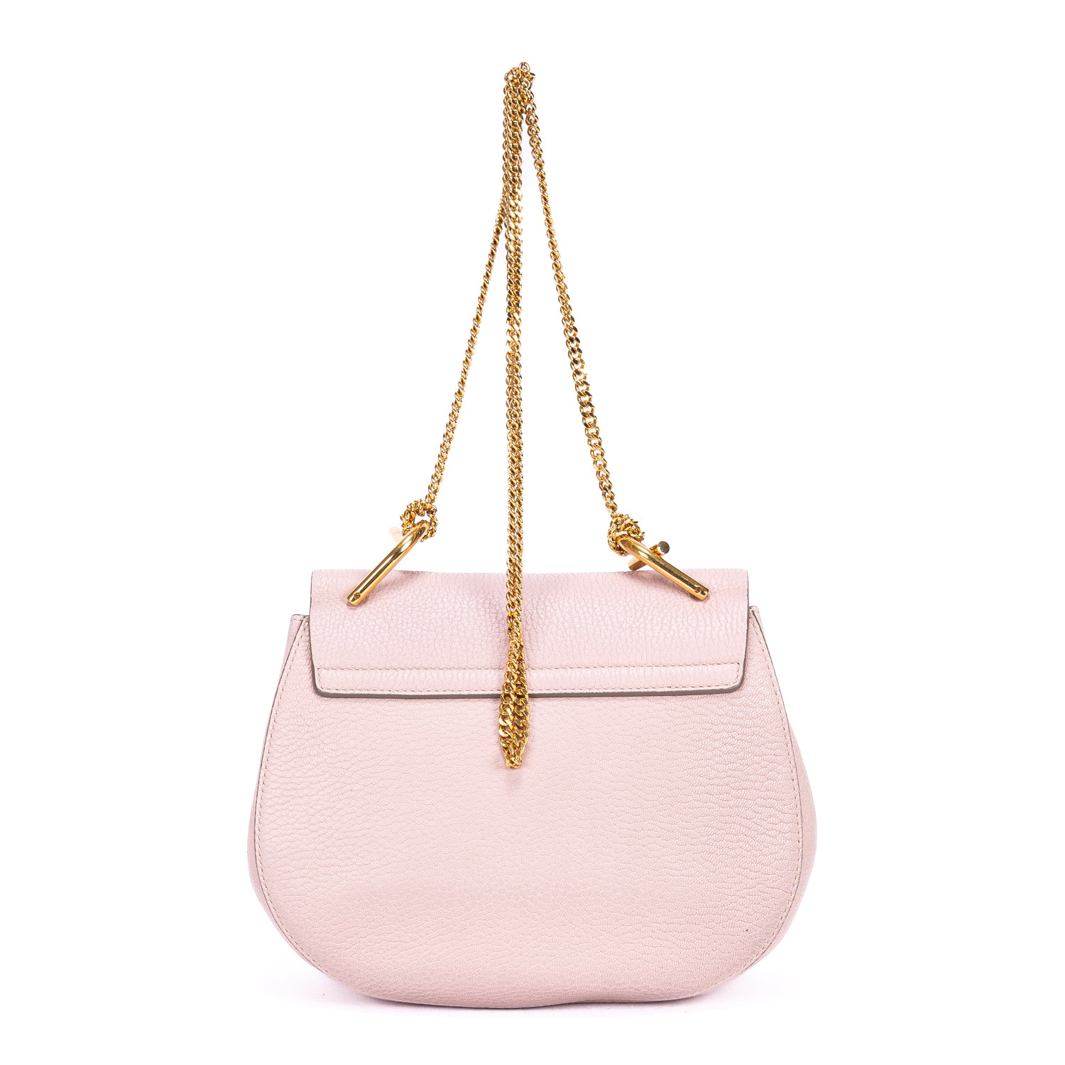 Bolso de hombro Drew Crossbody de piel de becerro granulada rosa