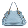Shoulder Bag Medium Paraty Medium Light Blue Grained Calfskin Leather