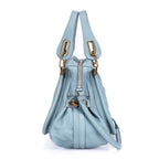Shoulder Bag Medium Paraty Medium Light Blue Grained Calfskin Leather