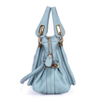 Shoulder Bag Medium Paraty Medium Light Blue Grained Calfskin Leather