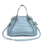 Shoulder Bag Medium Paraty Medium Light Blue Grained Calfskin Leather