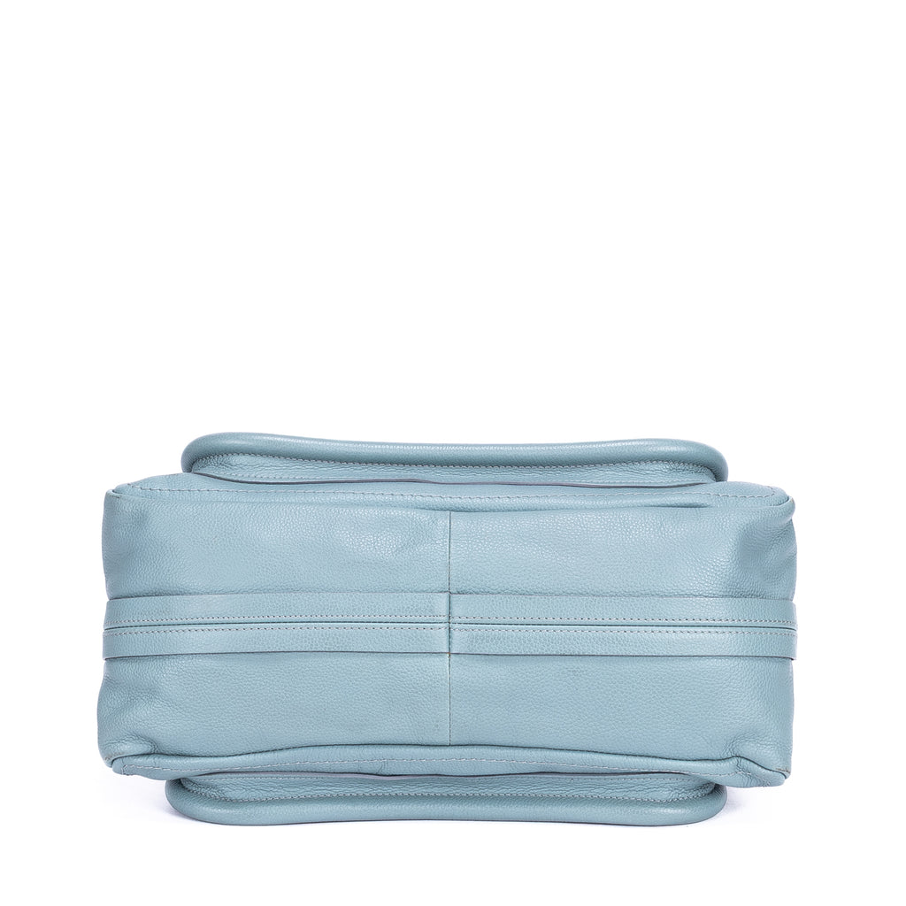 Shoulder Bag Medium Paraty Medium Light Blue Grained Calfskin Leather