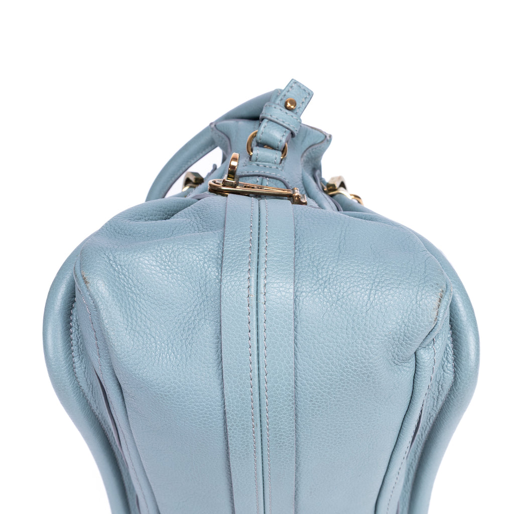 Shoulder Bag Medium Paraty Medium Light Blue Grained Calfskin Leather