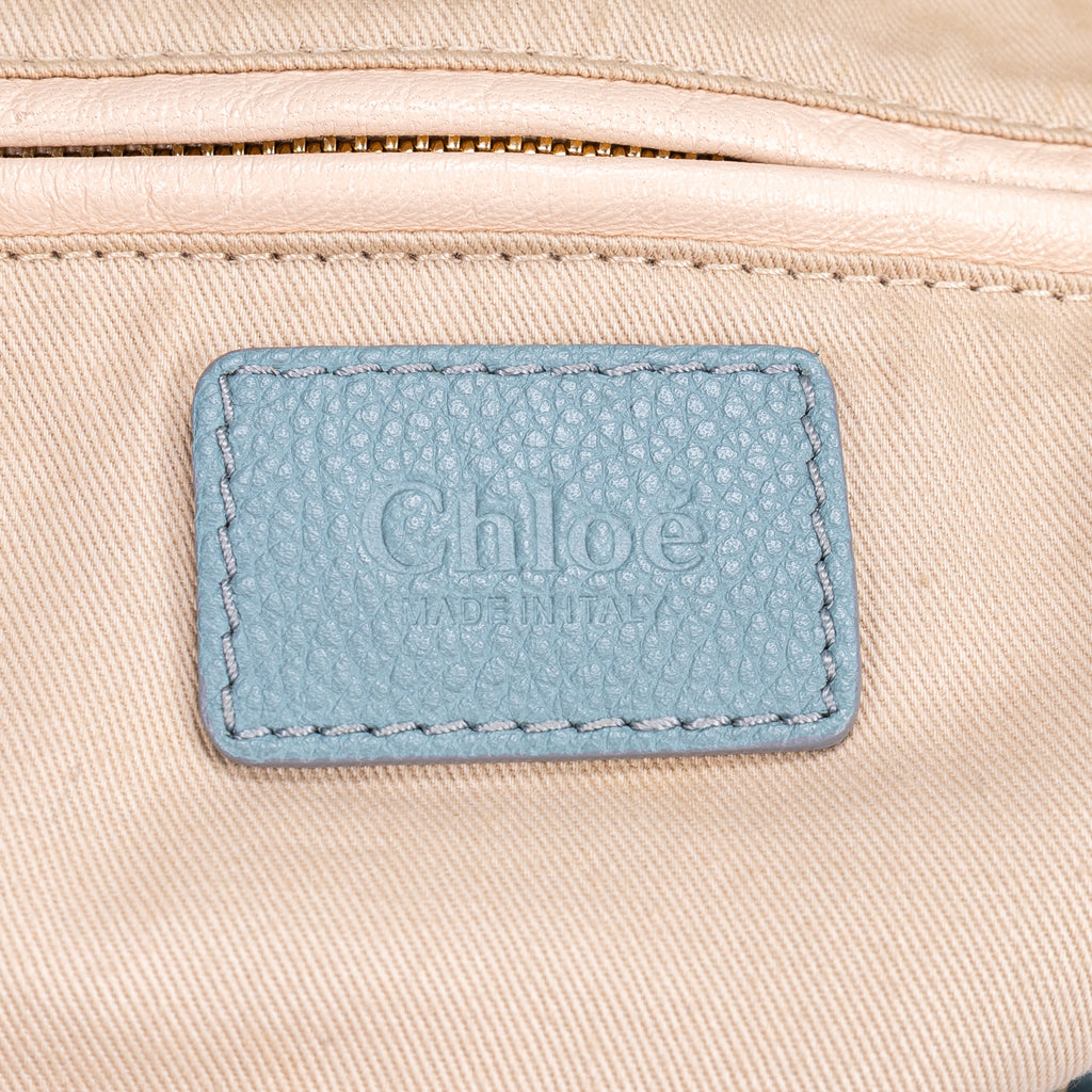 Shoulder Bag Medium Paraty Medium Light Blue Grained Calfskin Leather