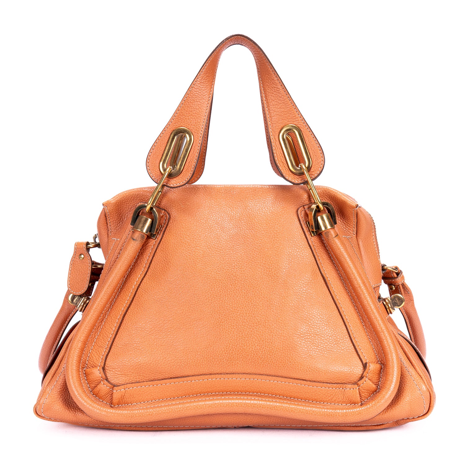 Shoulder Bag Medium Paraty Medium Orange Grained Calfskin Leather