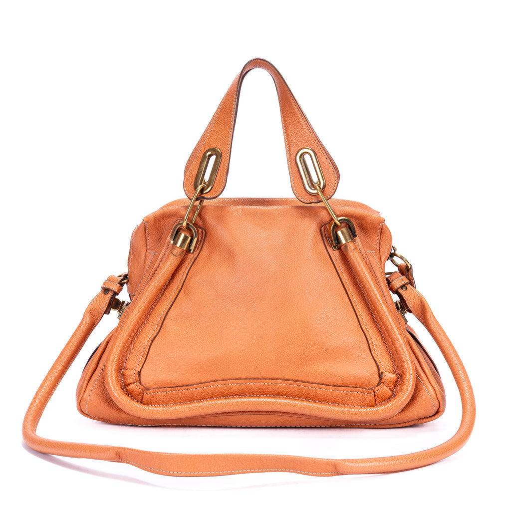 Shoulder Bag Medium Paraty Medium Orange Grained Calfskin Leather