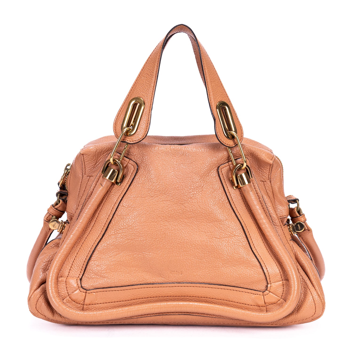 Shoulder Bag Medium Paraty Medium Orange Grained Calfskin Leather