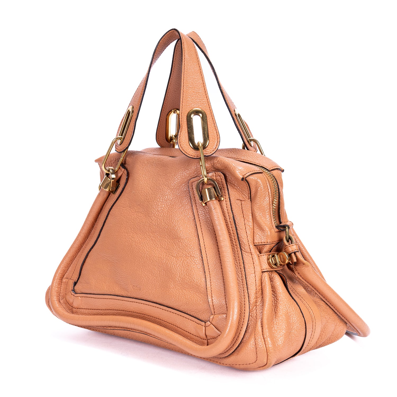 Shoulder Bag Medium Paraty Medium Orange Grained Calfskin Leather