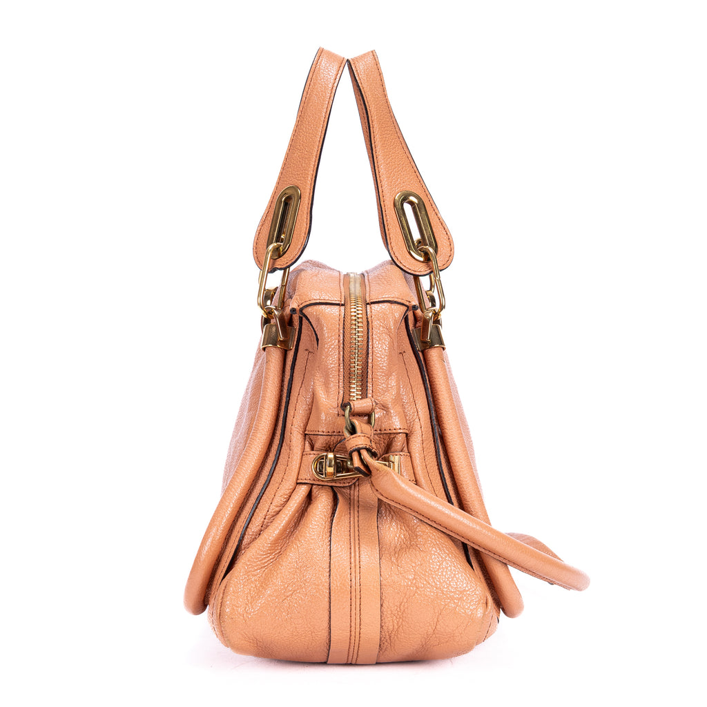 Shoulder Bag Medium Paraty Medium Orange Grained Calfskin Leather
