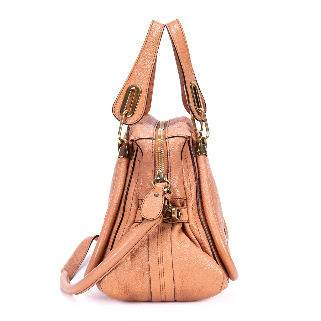 Shoulder Bag Medium Paraty Medium Orange Grained Calfskin Leather