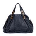 Shoulder Bag Medium Paraty Medium Navy Grained Calfskin Leather