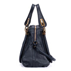 Shoulder Bag Medium Paraty Medium Navy Grained Calfskin Leather
