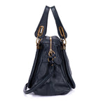 Shoulder Bag Medium Paraty Medium Navy Grained Calfskin Leather