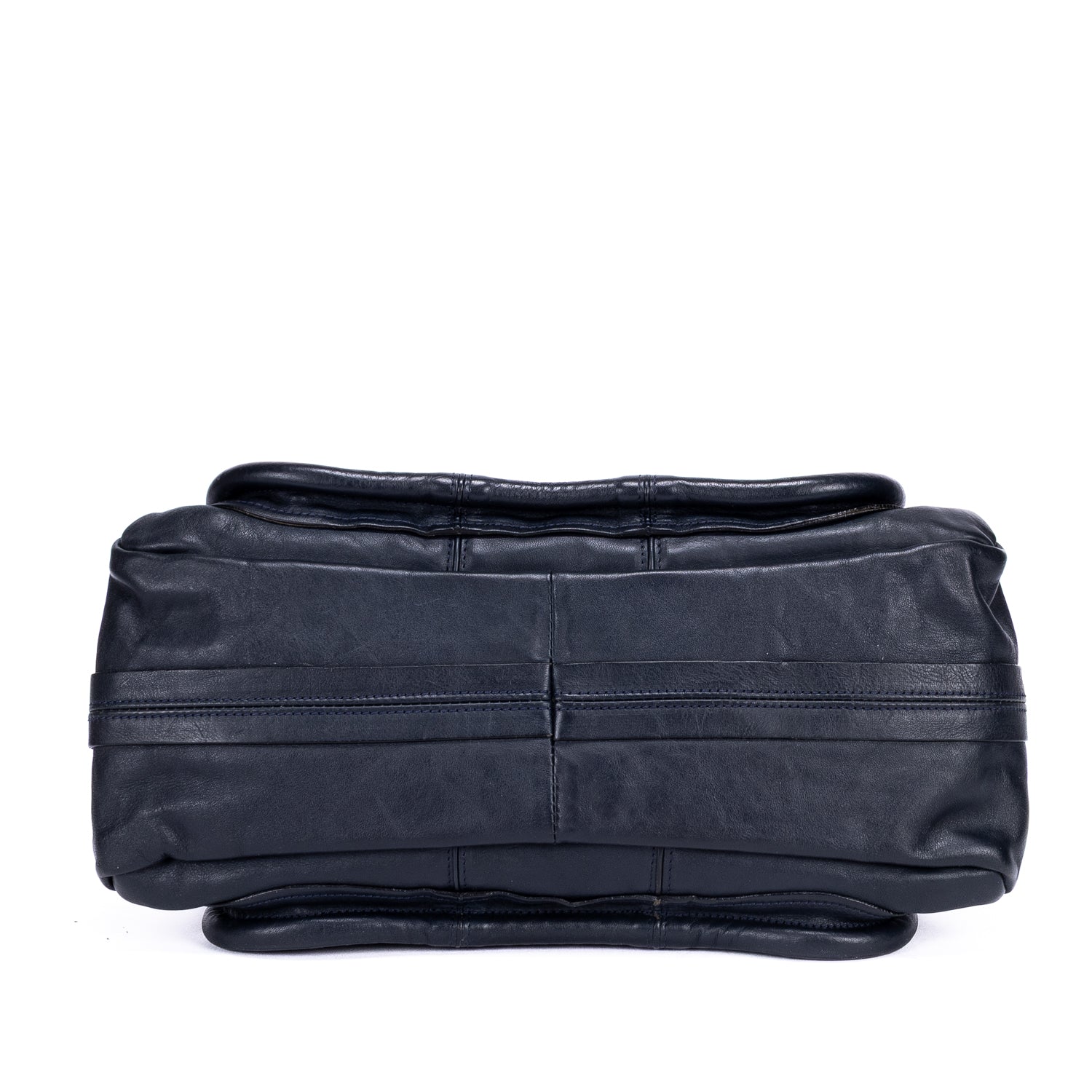 Shoulder Bag Medium Paraty Medium Navy Grained Calfskin Leather