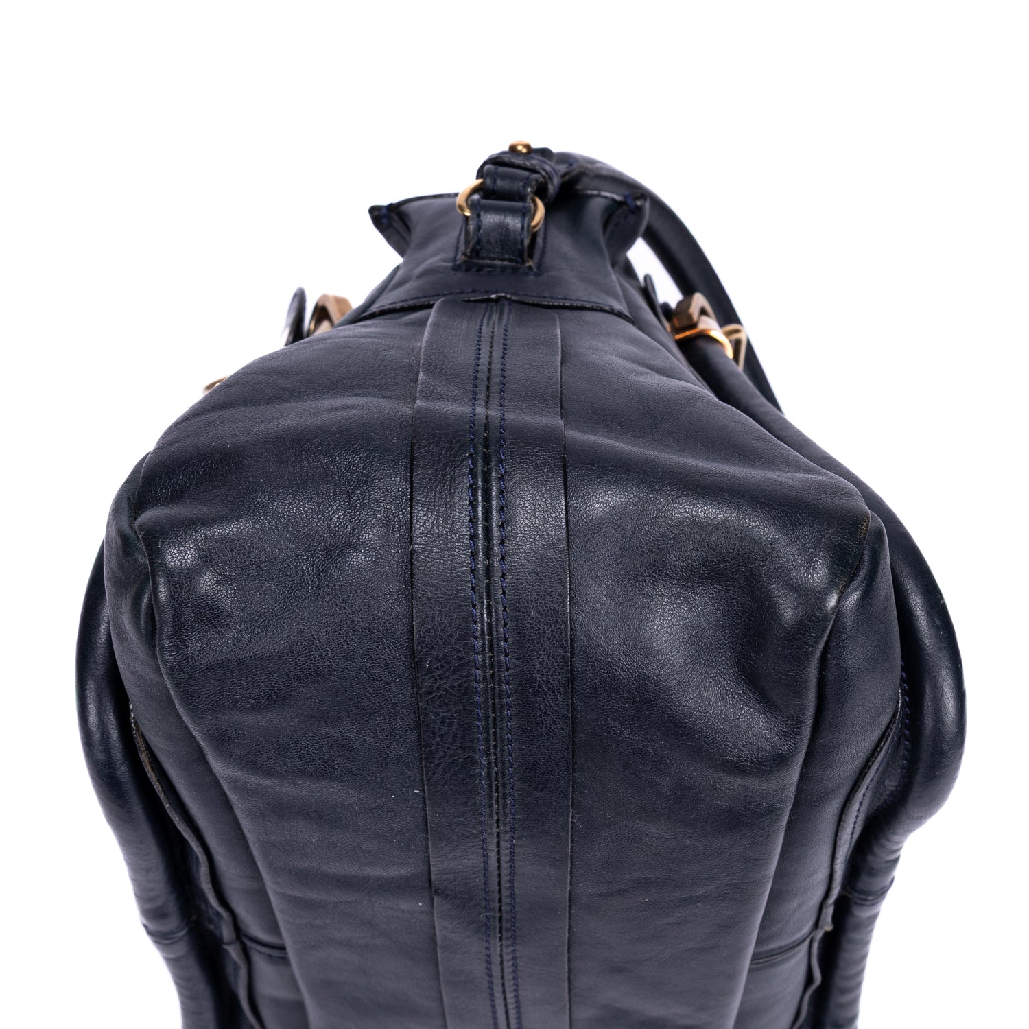 Shoulder Bag Medium Paraty Medium Navy Grained Calfskin Leather