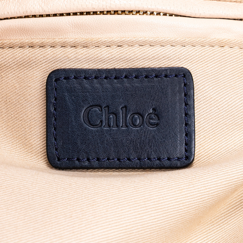 Shoulder Bag Medium Paraty Medium Navy Grained Calfskin Leather