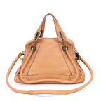 Sac porté épaule Paraty moyen en cuir de veau grainé beige