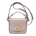 Shoulder Bag Mini C Bag Mini Grey Smooth Leather