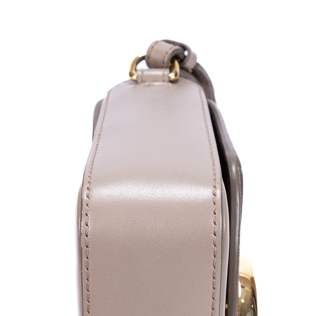 Shoulder Bag Mini C Bag Mini Grey Smooth Leather