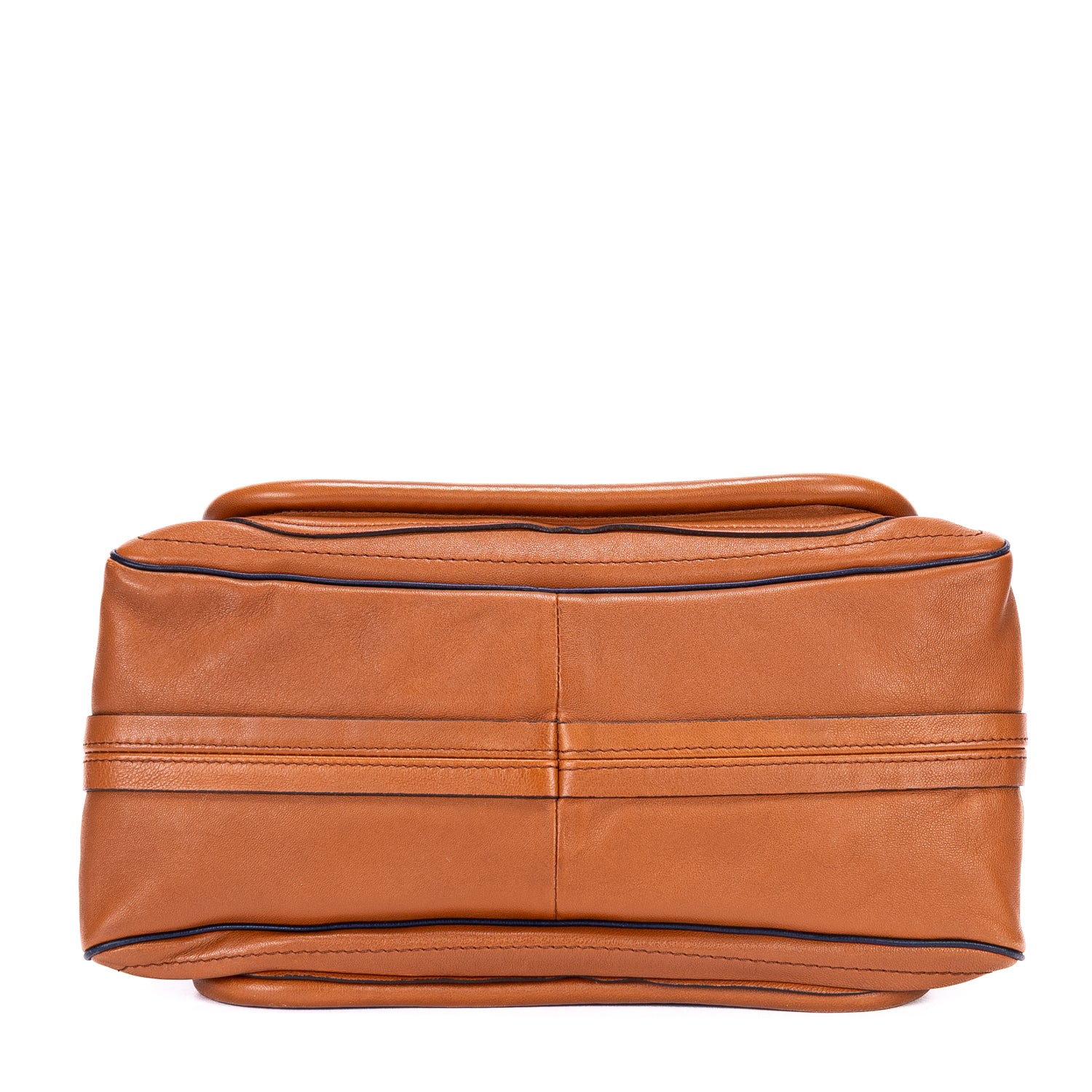 Bandolera Mediana Paraty Piel de Becerro Granulada Marrón Claro Mediana