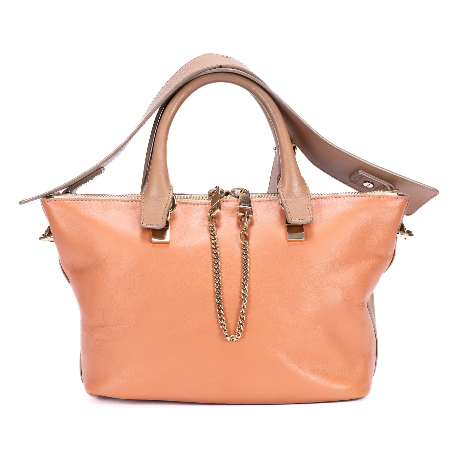 Shoulder Bag Bailey Convertible 2-Way Tote Orange Smooth Leather