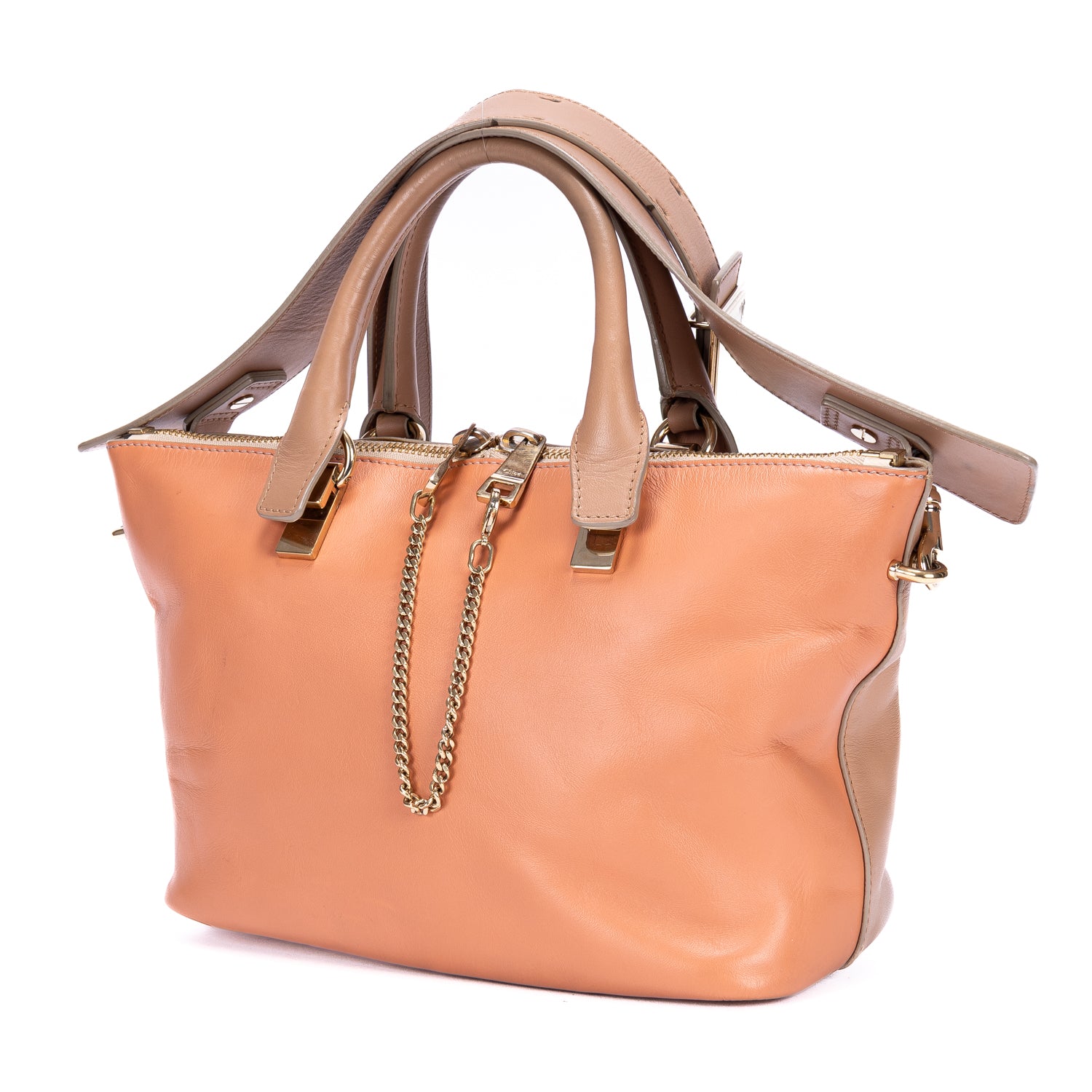 Shoulder Bag Bailey Convertible 2-Way Tote Orange Smooth Leather