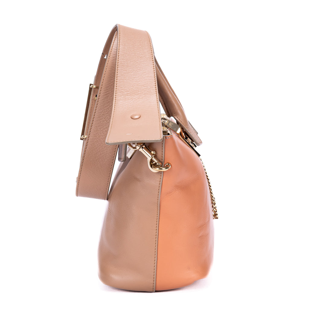 Shoulder Bag Bailey Convertible 2-Way Tote Orange Smooth Leather