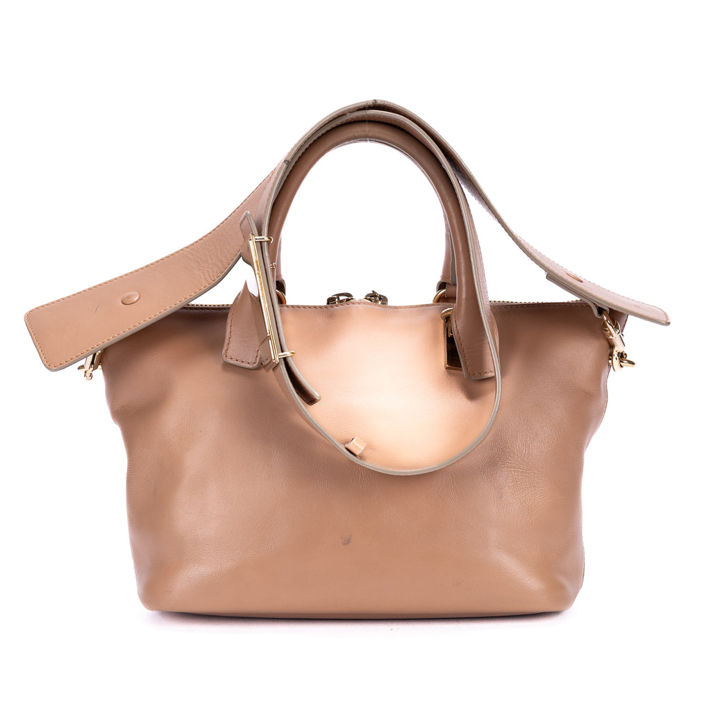 Shoulder Bag Bailey Convertible 2-Way Tote Orange Smooth Leather
