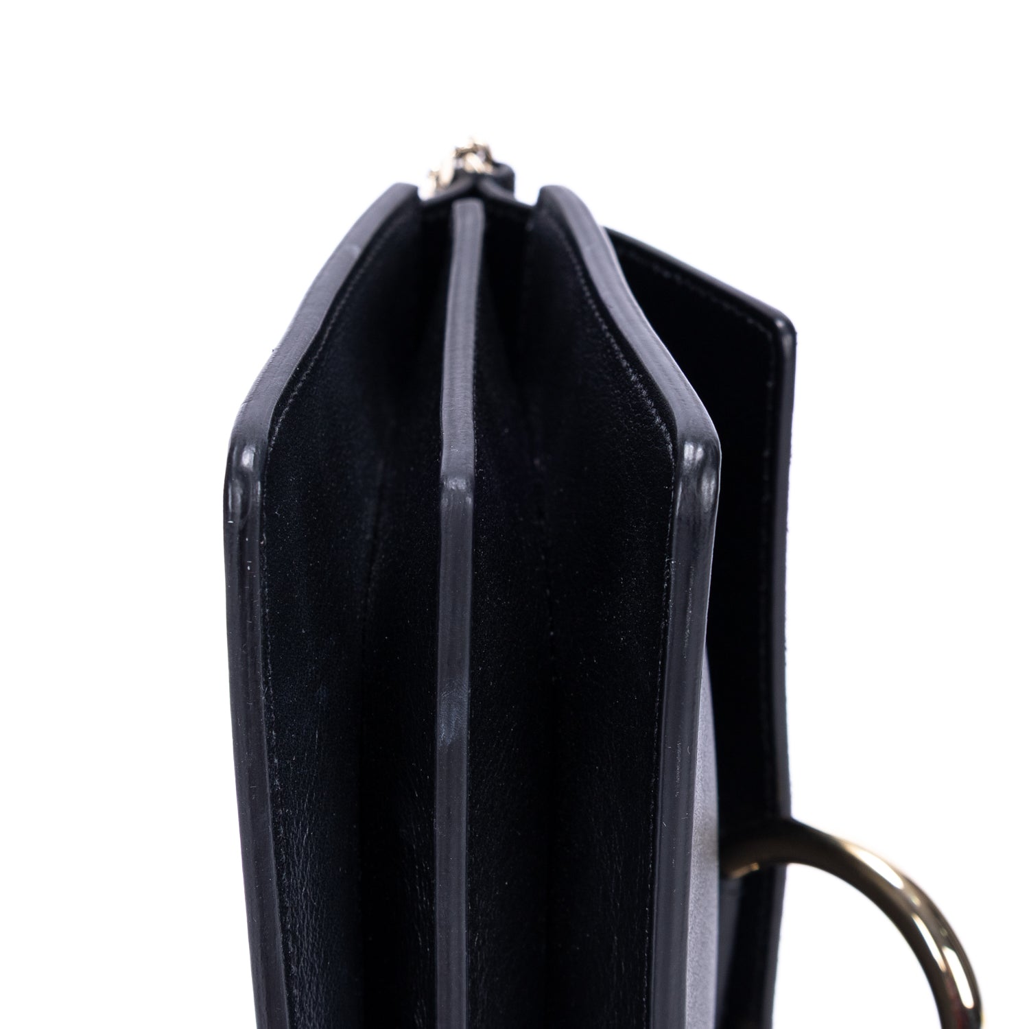 Bolso de Hombro Faye Mini de Piel Lisa de Becerro/Ante Azul Marino