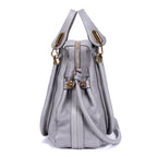 Shoulder Bag Large Paraty Large Grey Grained Calfskin Leather