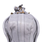 Shoulder Bag Large Paraty Large Grey Grained Calfskin Leather