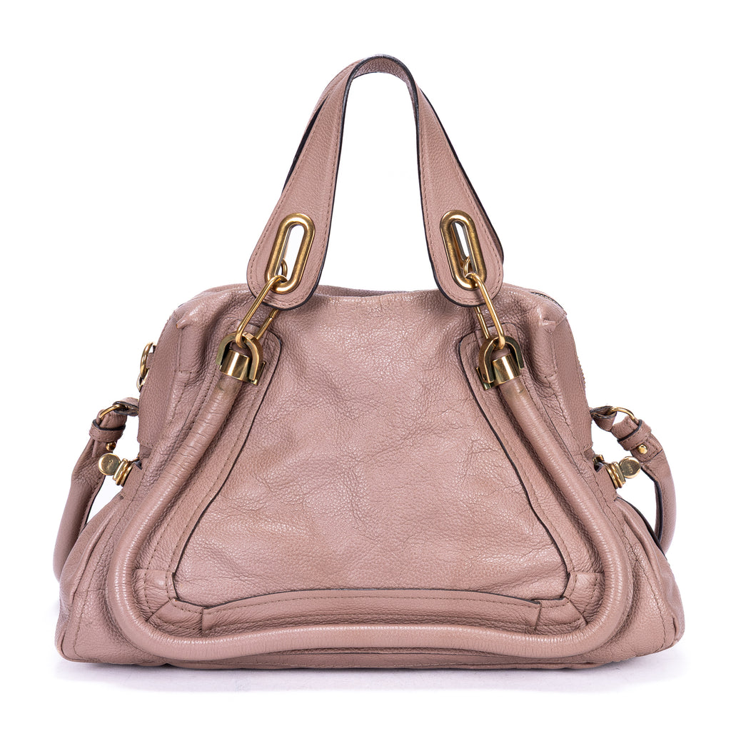 Shoulder Bag Medium Paraty Medium Dark Pink Grained Calfskin Leather