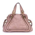 Shoulder Bag Medium Paraty Medium Dark Pink Grained Calfskin Leather