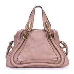 Shoulder Bag Medium Paraty Medium Dark Pink Grained Calfskin Leather
