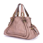 Shoulder Bag Medium Paraty Medium Dark Pink Grained Calfskin Leather
