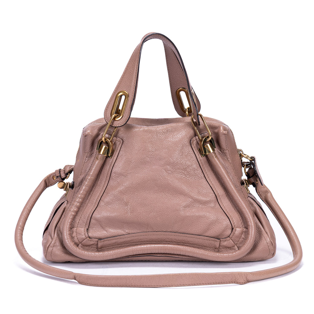 Shoulder Bag Medium Paraty Medium Dark Pink Grained Calfskin Leather