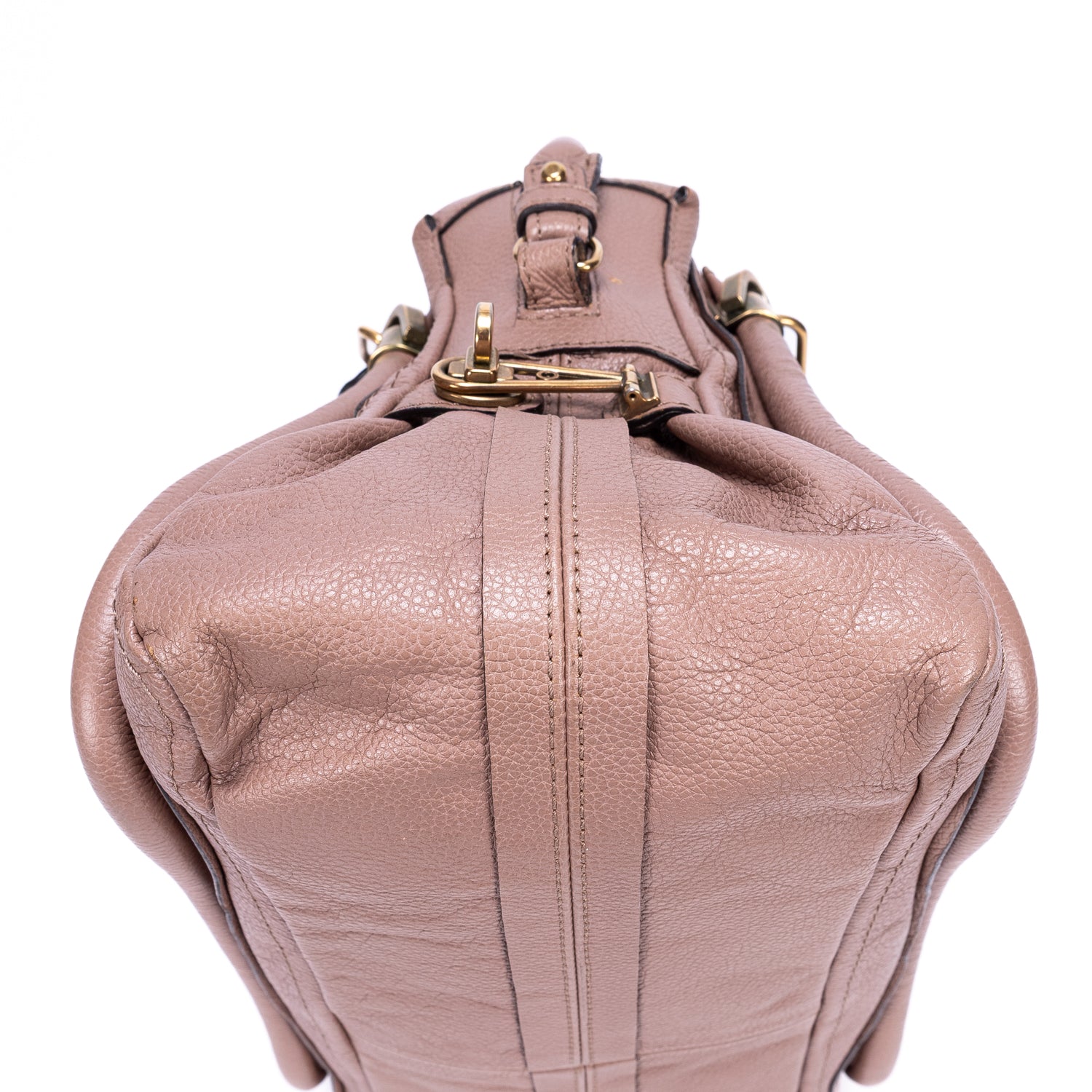 Shoulder Bag Medium Paraty Medium Dark Pink Grained Calfskin Leather