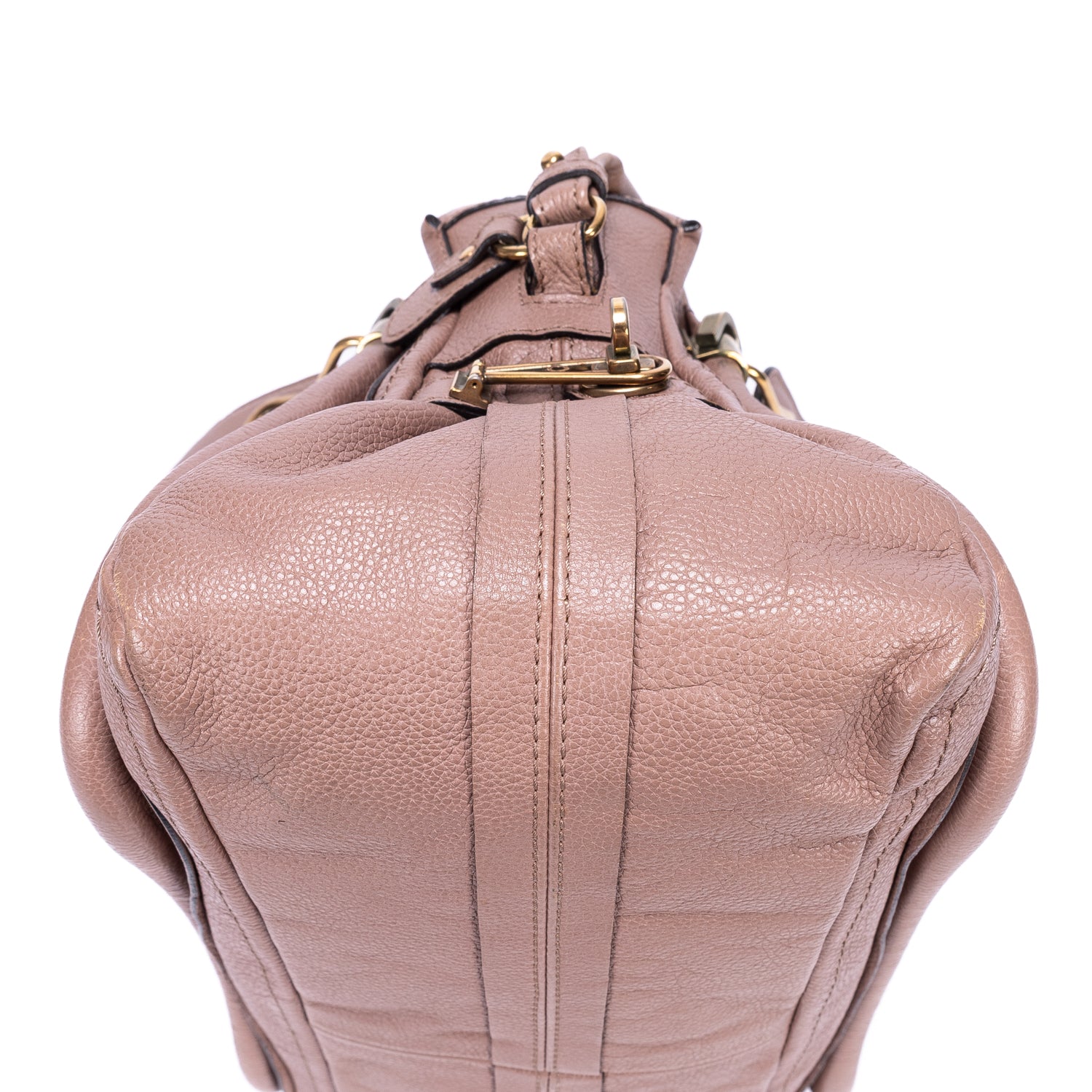 Shoulder Bag Medium Paraty Medium Dark Pink Grained Calfskin Leather