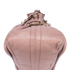 Sac à bandoulière Paraty moyen en cuir de veau grainé rose foncé