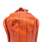 Bolso de mano mediano Paraty de piel de becerro granulada naranja