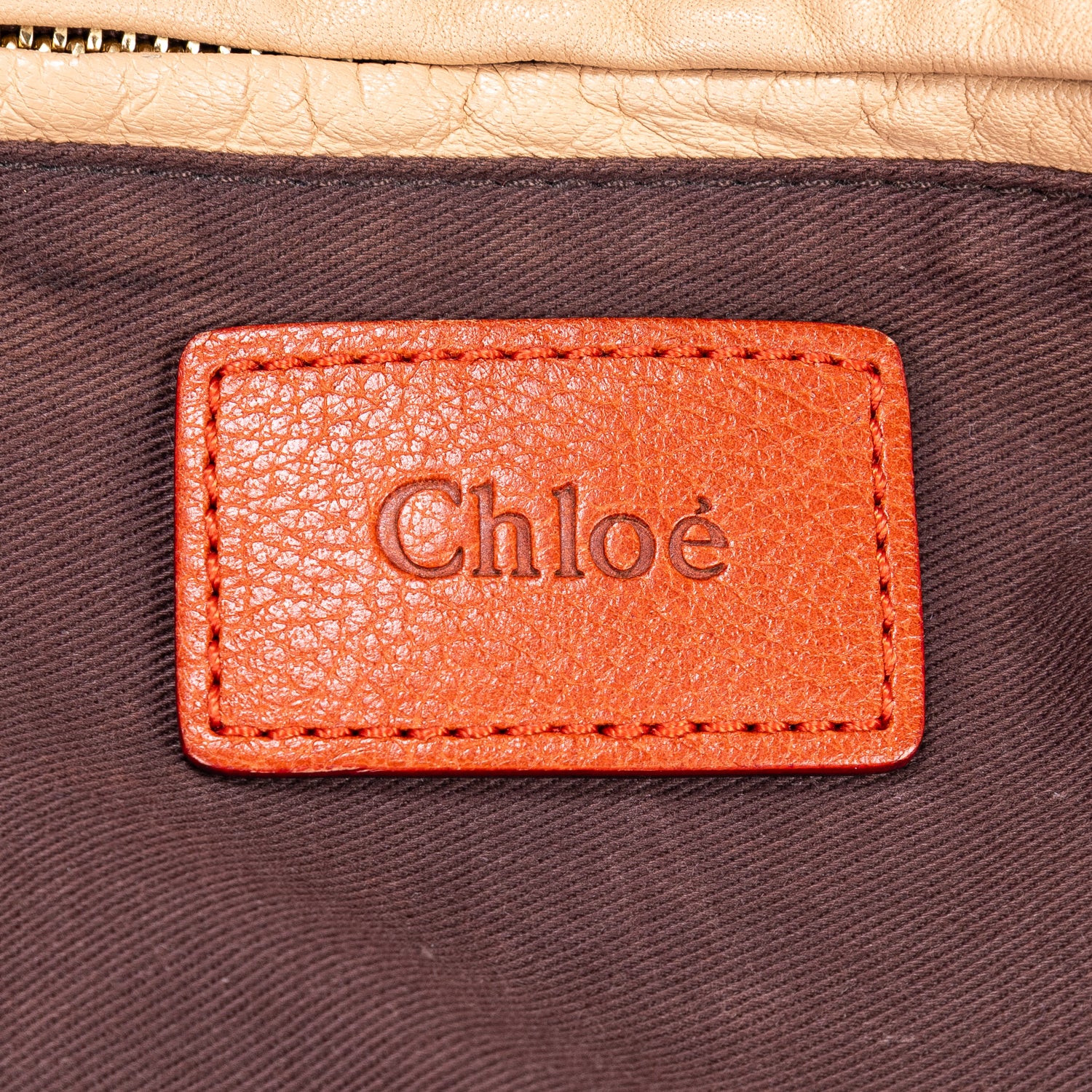 Bolso de mano mediano Paraty de piel de becerro granulada naranja