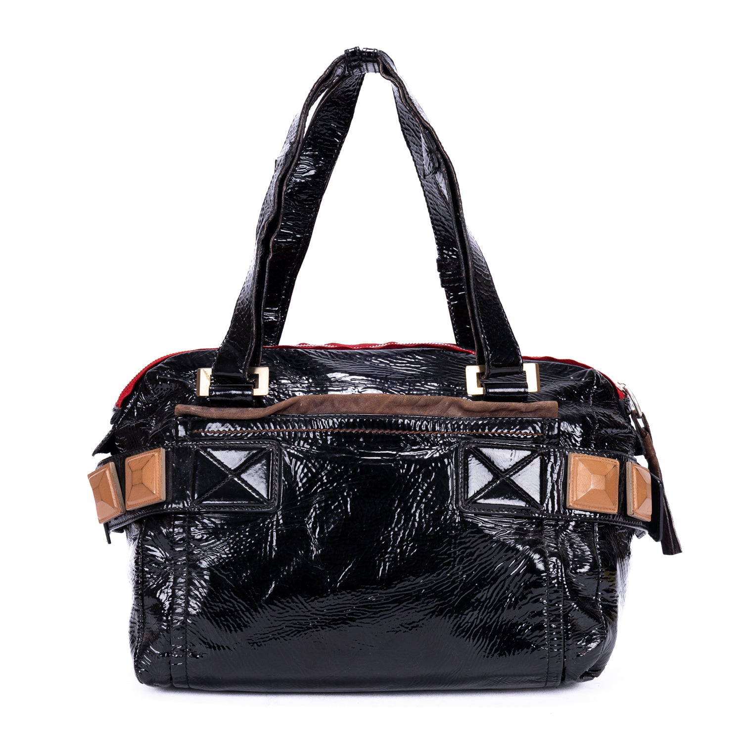 Shoulder Bag Tote Bag Black Patent Leather