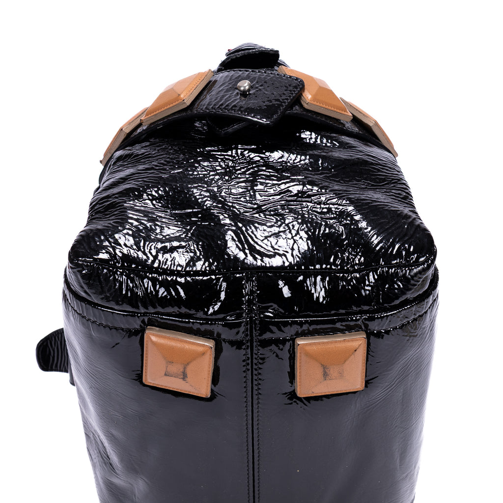 Shoulder Bag Tote Bag Black Patent Leather