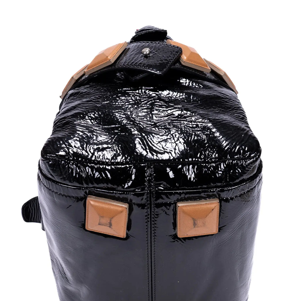 Shoulder Bag Tote Bag Black Patent Leather