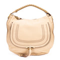 Handbag Marcie Beige Calfskin Leather
