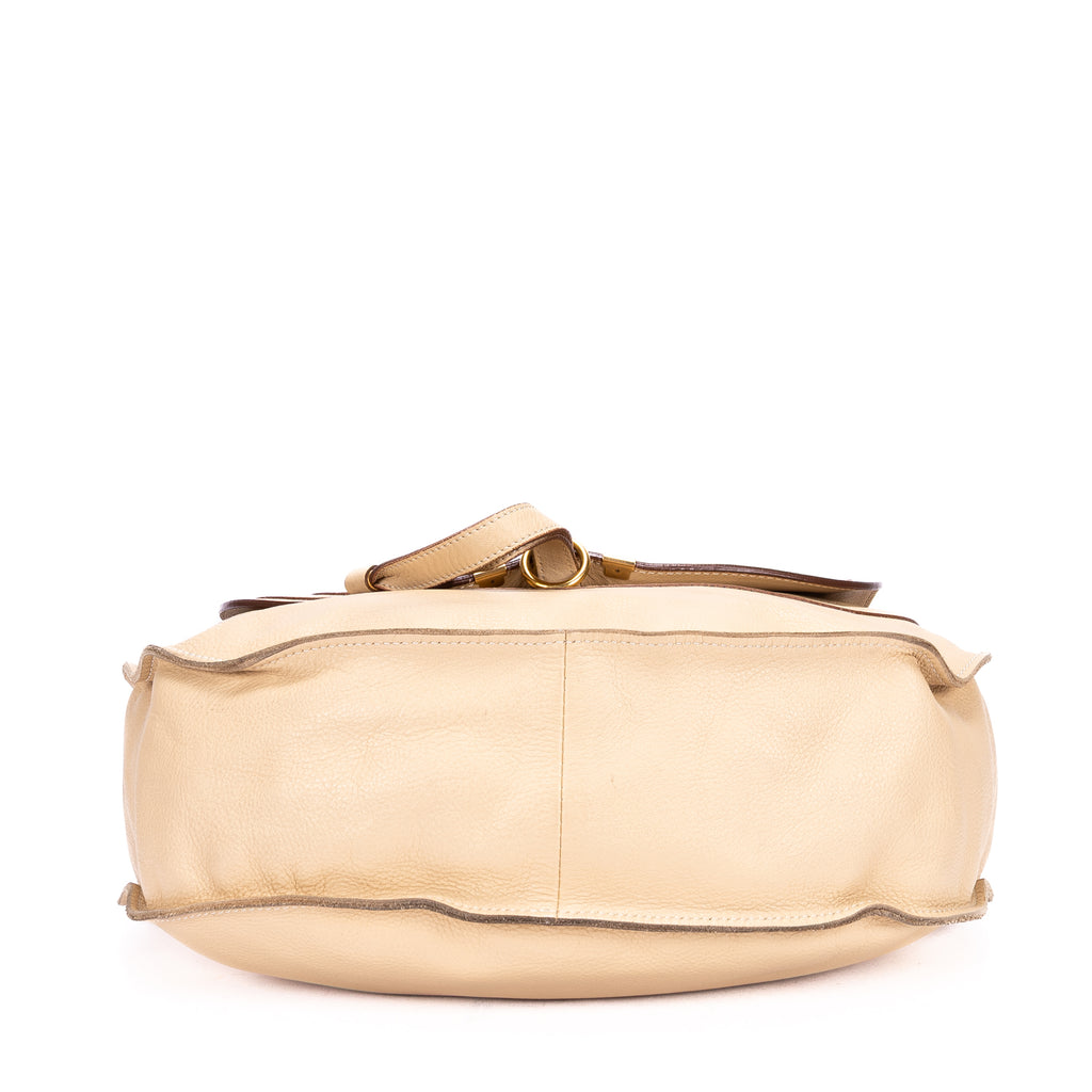 Handbag Marcie Beige Calfskin Leather