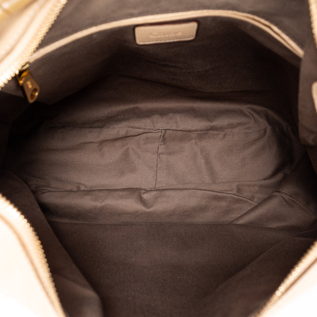 Handbag Marcie Beige Calfskin Leather