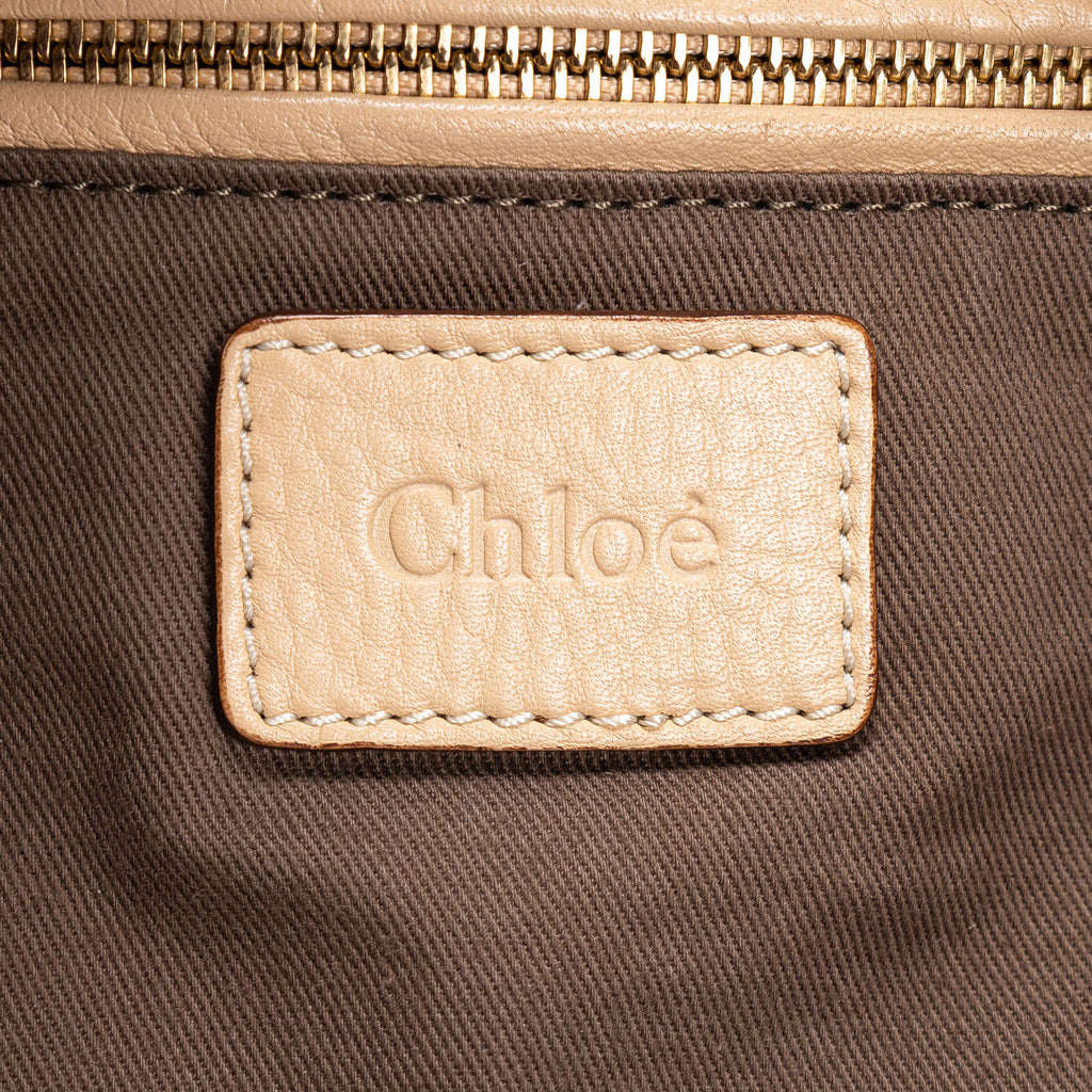 Handbag Marcie Beige Calfskin Leather