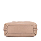 Shoulder Bag Elsie Satchel Beige Grained Calfskin Leather
