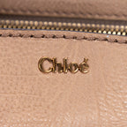 Shoulder Bag Elsie Satchel Beige Grained Calfskin Leather